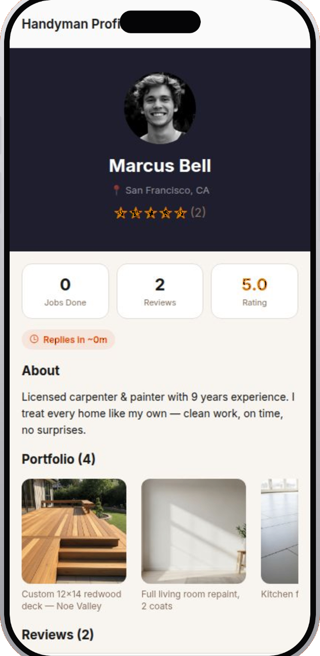 Handyman profile